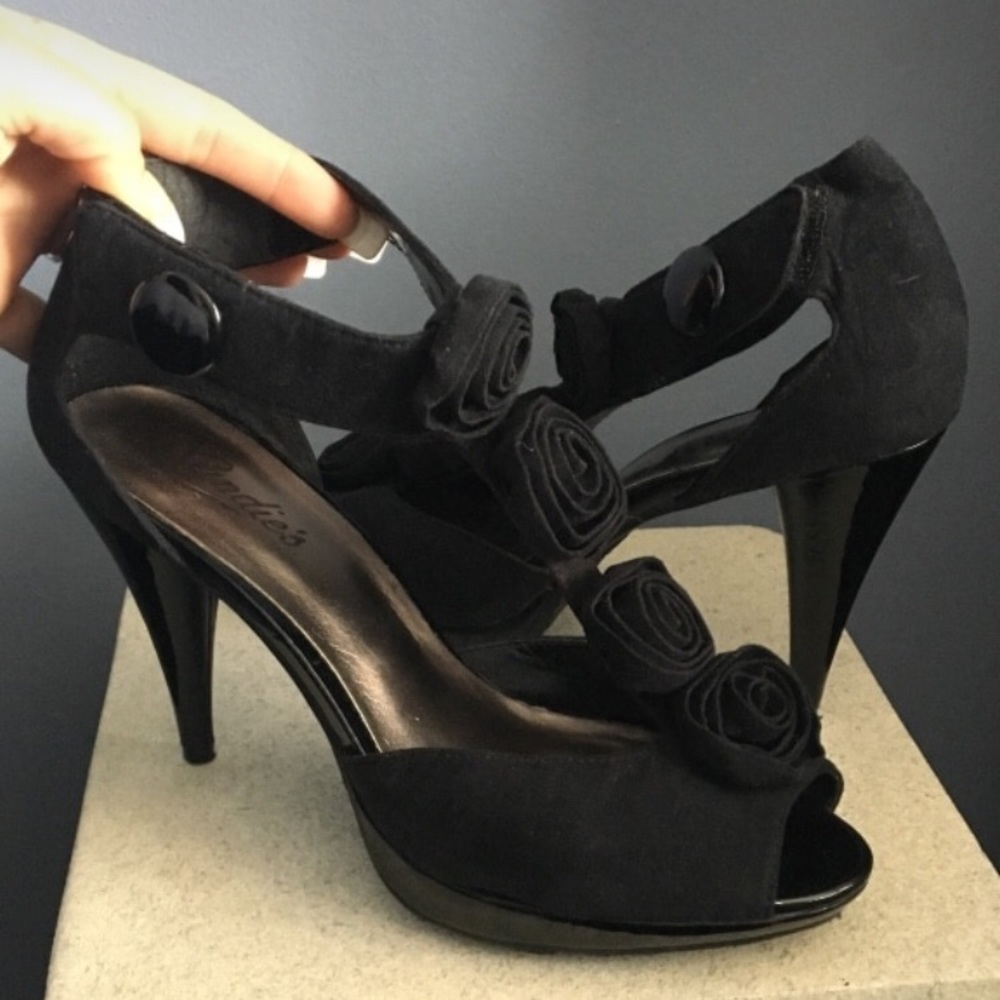 Candies Black Heels